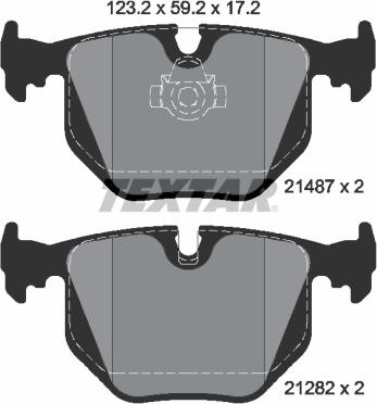 Textar 2148701 - Set placute frana,frana disc parts5.com