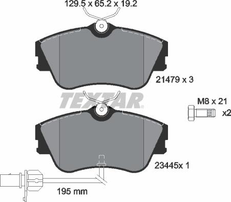 Textar 2147903 - Set placute frana,frana disc parts5.com