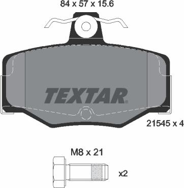 Textar 2154501 - Set placute frana,frana disc parts5.com