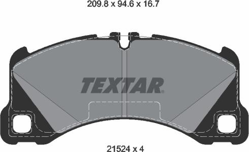 Textar 2152401 - Set placute frana,frana disc parts5.com