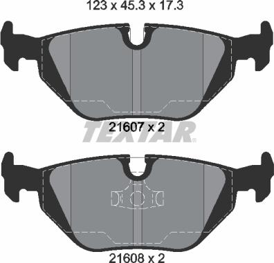 Textar 2160702 - Komplet zavornih oblog, ploscne (kolutne) zavore parts5.com