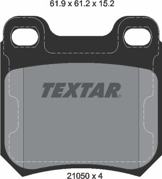 Textar 2105002 - Σετ τακάκια, δισκόφρενα parts5.com