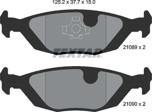 Textar 2108902 - Fékbetétkészlet, tárcsafék parts5.com