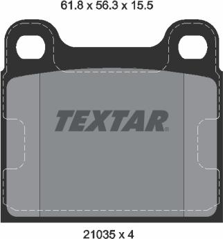 Textar 2103501 - Brake Pad Set, disc brake parts5.com