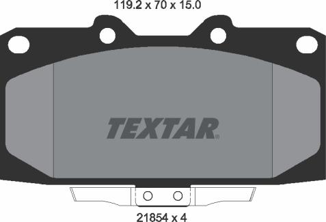 Textar 2185401 - Zestaw klocków hamulcowych, hamulce tarczowe parts5.com