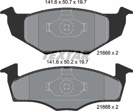 Textar 2186603 - Komplet pločica, disk-kočnica parts5.com