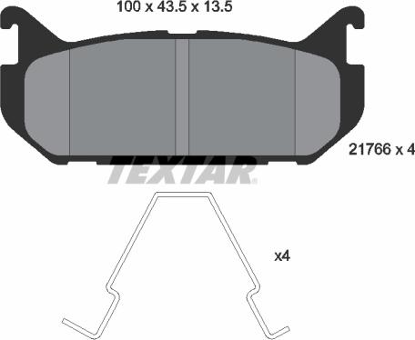 Textar 2176603 - Set placute frana,frana disc parts5.com