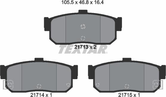 Textar 2171301 - Set placute frana,frana disc parts5.com