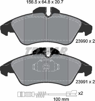 Textar 2399002 - Set placute frana,frana disc parts5.com