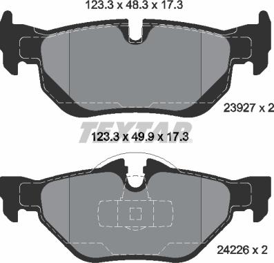 Textar 2392701 - Set placute frana,frana disc parts5.com