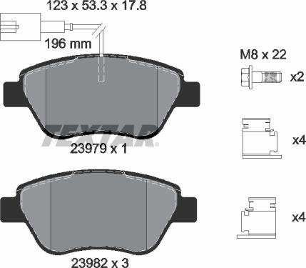 Textar 2397903 - Set placute frana,frana disc parts5.com