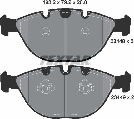 Textar 2344801 - Set placute frana,frana disc parts5.com