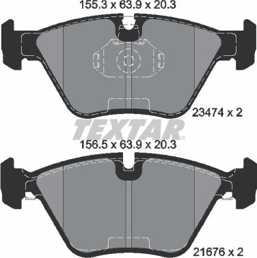 Textar 2347402 - Set placute frana,frana disc parts5.com