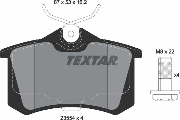 Textar 2355406 - Σετ τακάκια, δισκόφρενα parts5.com