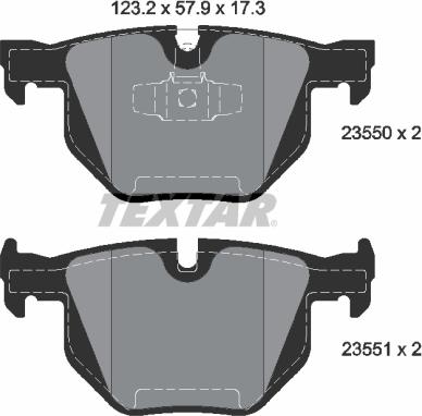 Textar 2355001 - Set placute frana,frana disc parts5.com