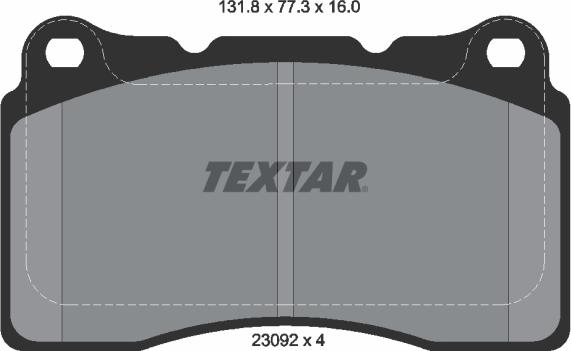 Textar 2309203 - Zestaw klocków hamulcowych, hamulce tarczowe parts5.com