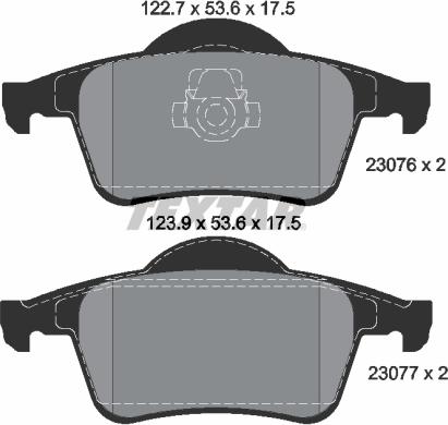 Textar 2307602 - Zestaw klocków hamulcowych, hamulce tarczowe parts5.com