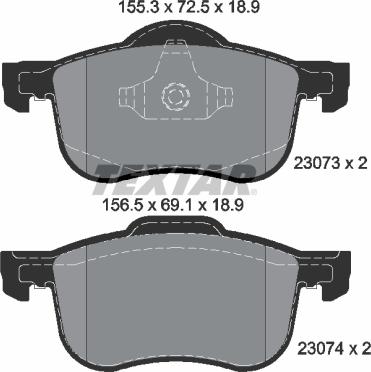 Textar 2307303 - Set placute frana,frana disc parts5.com