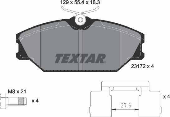 Textar 2317203 - Bremsbelagsatz, Scheibenbremse parts5.com