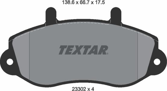 Textar 2330201 - Set placute frana,frana disc parts5.com