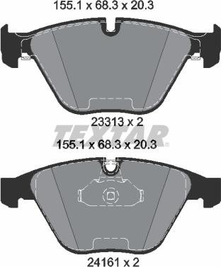 Textar 2331303 - Set placute frana,frana disc parts5.com