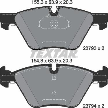 Textar 2379301 - Set placute frana,frana disc parts5.com