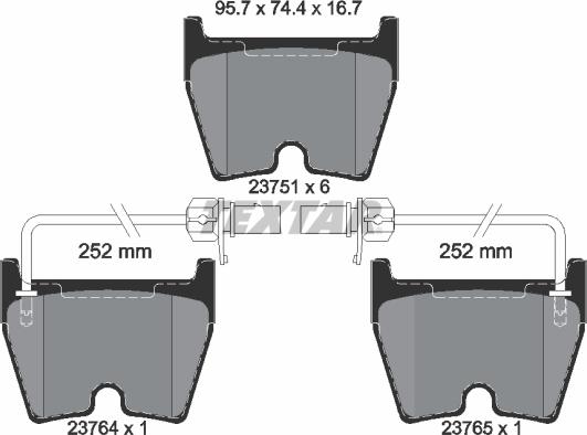 Textar 2375101 - Fékbetétkészlet, tárcsafék parts5.com