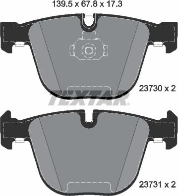 Textar 2373001 - Set placute frana,frana disc parts5.com