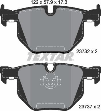 Textar 2373201 - Set placute frana,frana disc parts5.com