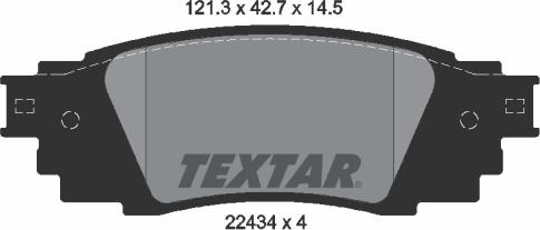 Textar 2243401 - Set placute frana,frana disc parts5.com