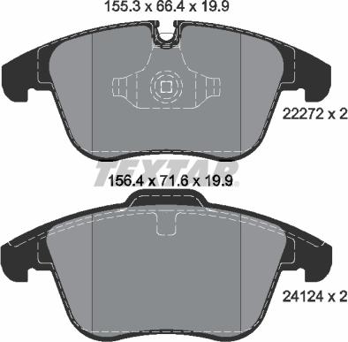 Textar 2227201 - Set placute frana,frana disc parts5.com