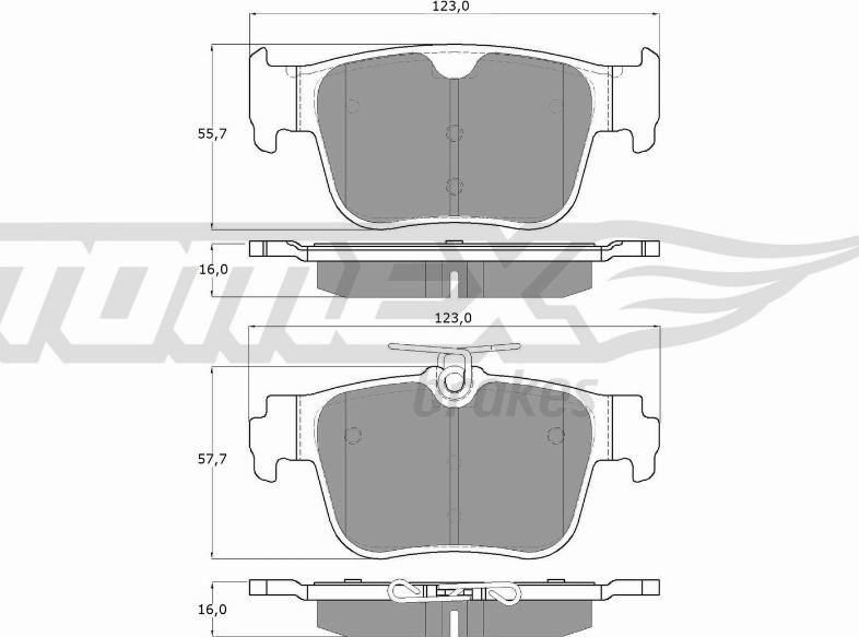 TOMEX brakes TX 60-10 - Bremsbelagsatz, Scheibenbremse parts5.com