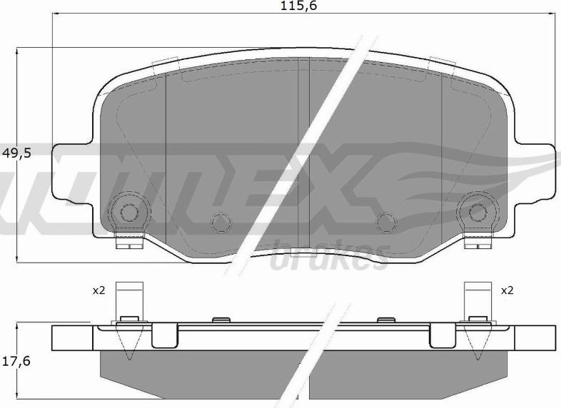 TOMEX brakes TX 60-12 - Komplet pločica, disk-kočnica parts5.com