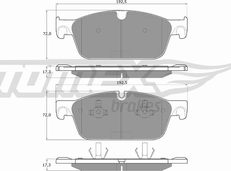 TOMEX brakes TX 19-50 - Set placute frana,frana disc parts5.com