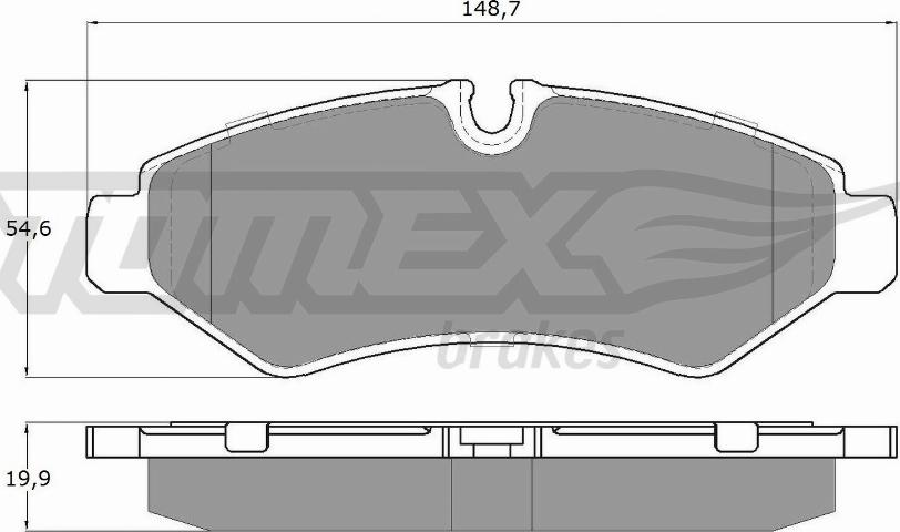 TOMEX brakes TX 19-51 - Sada brzdových destiček, kotoučová brzda parts5.com