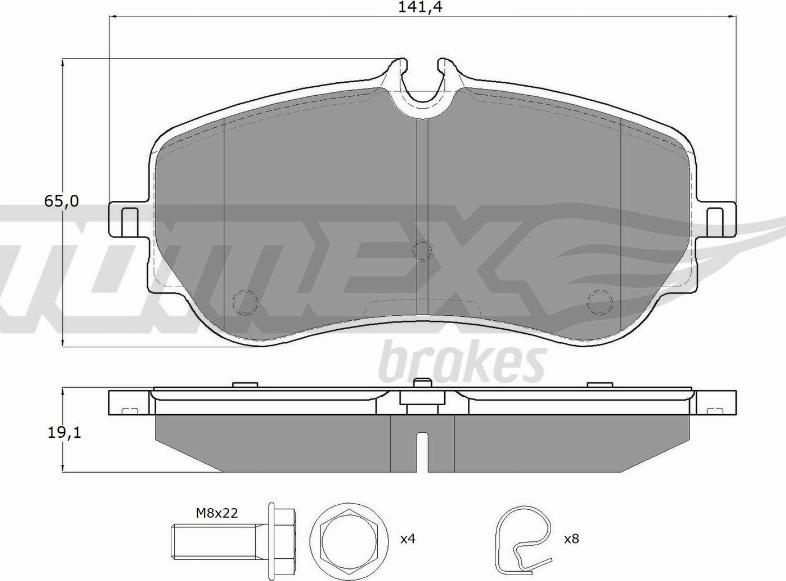 TOMEX brakes TX 19-14 - Set placute frana,frana disc parts5.com