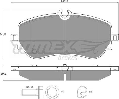 TOMEX brakes TX 19-14 - Set placute frana,frana disc parts5.com