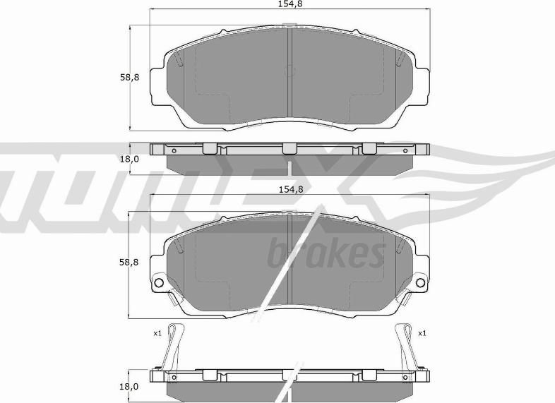 TOMEX brakes TX 19-33 - Bremsbelagsatz, Scheibenbremse parts5.com