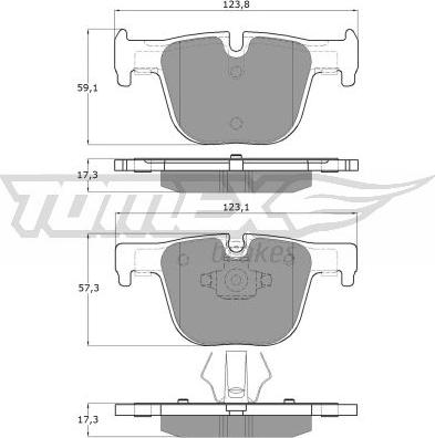 TOMEX brakes TX 19-29 - Set placute frana,frana disc parts5.com