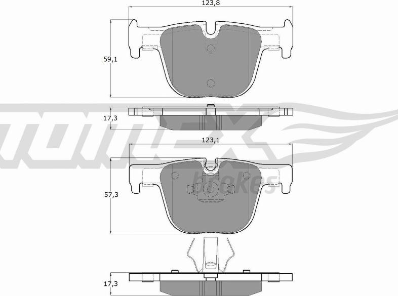 TOMEX brakes TX 19-29 - Set placute frana,frana disc parts5.com