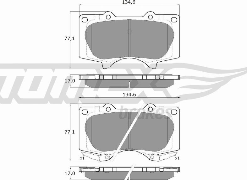 TOMEX brakes TX 14-96 - Set placute frana,frana disc parts5.com