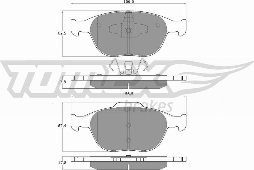 TOMEX brakes TX 14-49 - Set placute frana,frana disc parts5.com