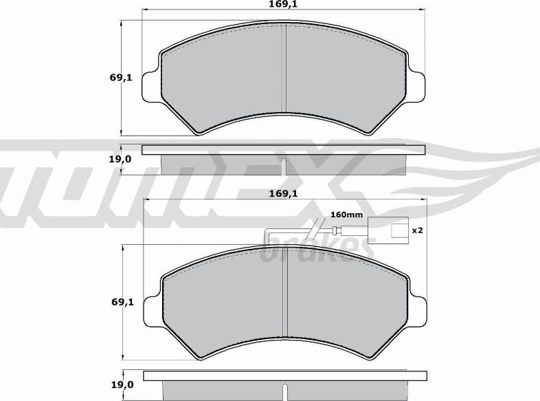 TOMEX brakes TX 14-401 - Set placute frana,frana disc parts5.com