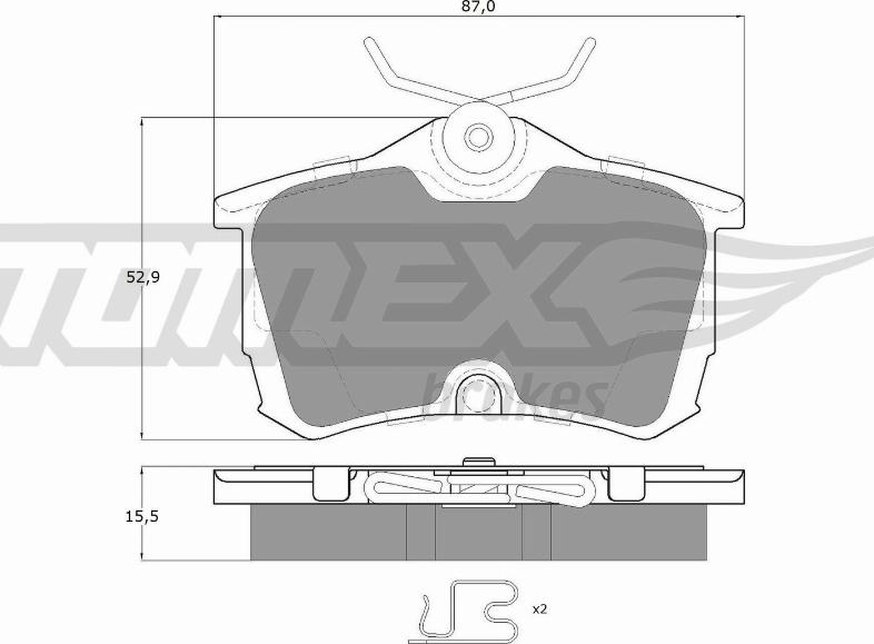 TOMEX brakes TX 14-51 - Set placute frana,frana disc parts5.com