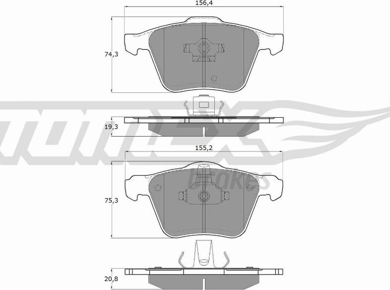 TOMEX brakes TX 14-06 - Set placute frana,frana disc parts5.com