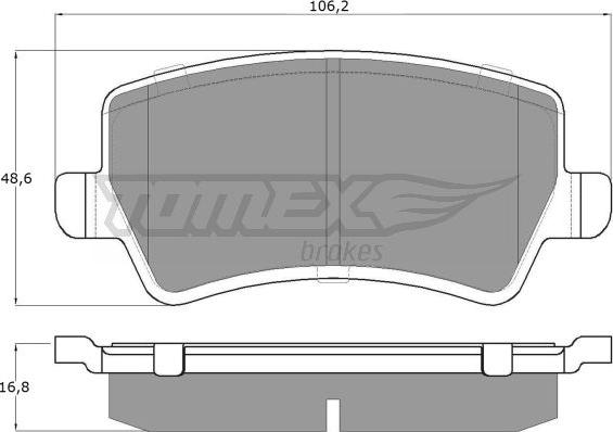 TOMEX brakes TX 14-85 - Bremsbelagsatz, Scheibenbremse parts5.com