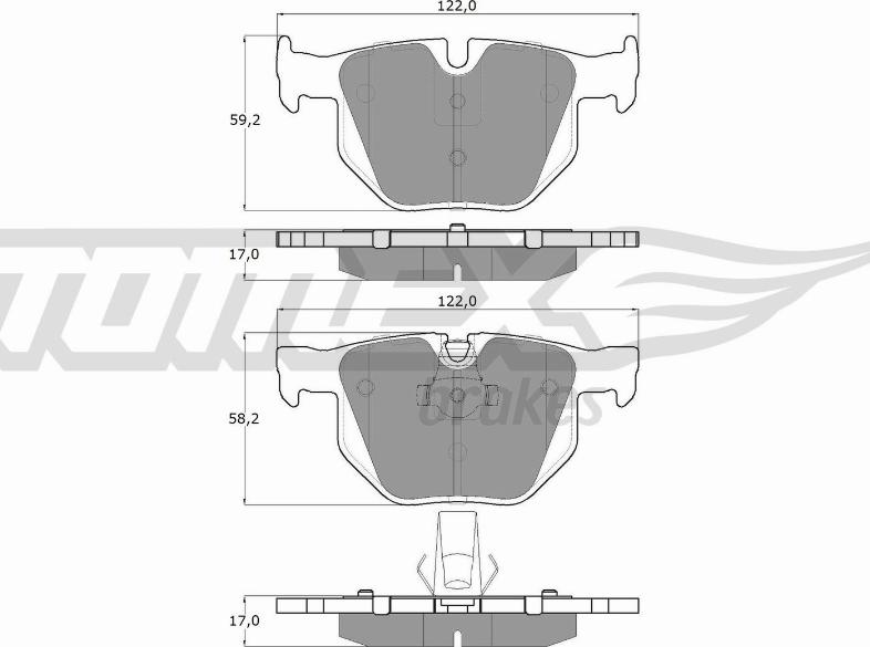 TOMEX brakes TX 14-81 - Juego de pastillas de freno parts5.com