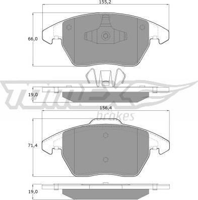 TOMEX brakes TX 14-38 - Juego de pastillas de freno parts5.com