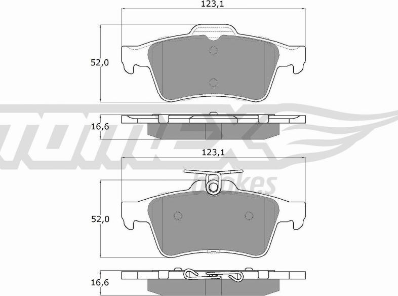 TOMEX brakes TX 14-28 - Zestaw klocków hamulcowych, hamulce tarczowe parts5.com