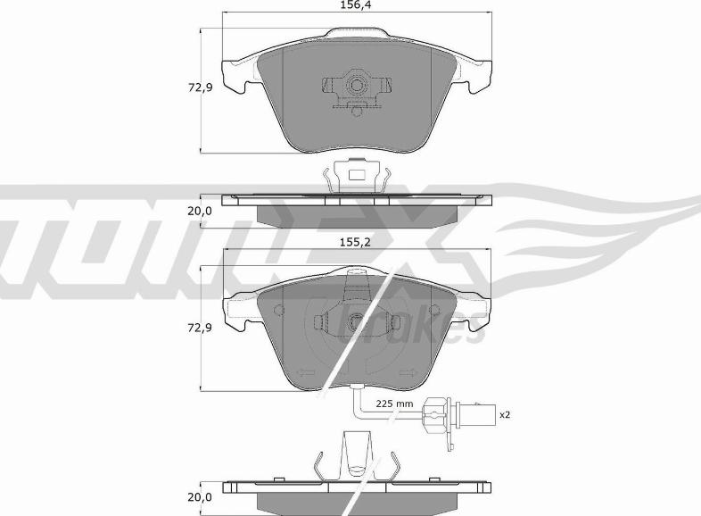 TOMEX brakes TX 14-23 - Set placute frana,frana disc parts5.com